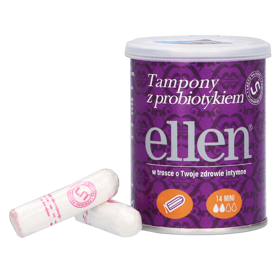 Ellen, probiotic tampons, mini, 14 pieces