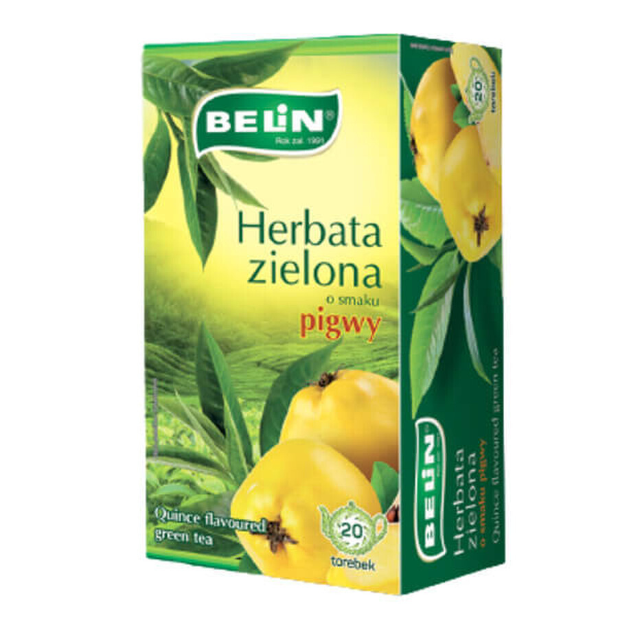 Belin Green tea with quince flavor, 1.75 gx 20 bags