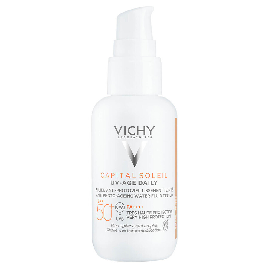 Vichy Capital Soleil UV-Age Daily, photo-dyeing antiaging fluid, SPF 50+, 40 ml