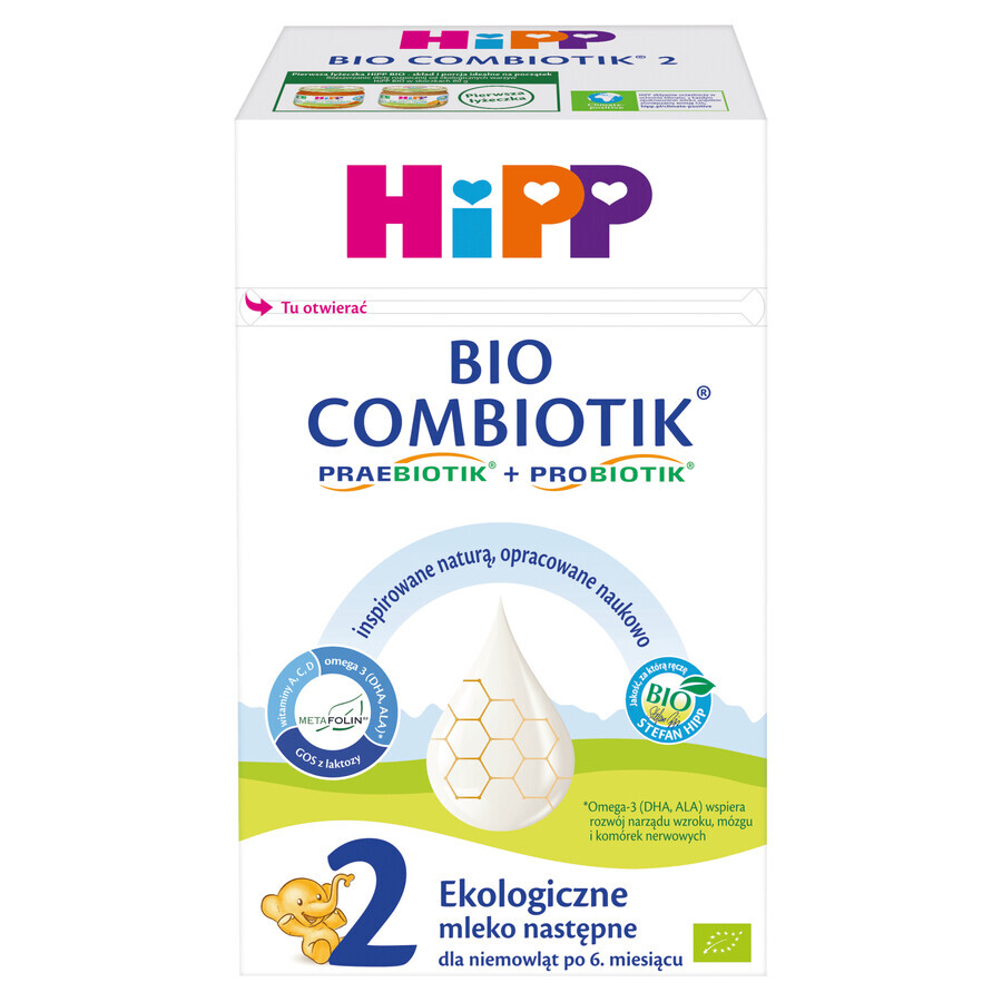 HiPP 2 Bio Combiotik, Bio-Folgemilch, nach 6 Monaten, 550 g