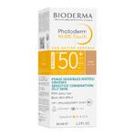 Bioderma Photoderm Nude Touch, fondotinta minerale effetto nudo, tonalità scura, SPF 50+, 40 ml