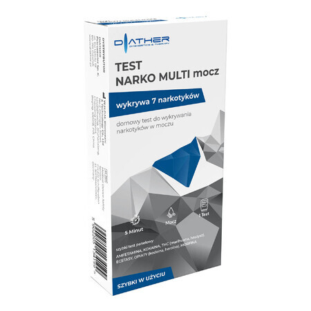 Diather Test Narko Multi Urine, rapid test for the detection of drugs in urine, 1 pc