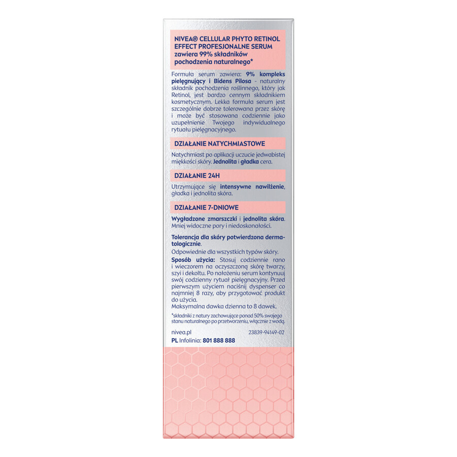 Nivea Cellular Phyto Retinol Effect, professioneel gezichtsserum, met bidens pilesa, 30 ml