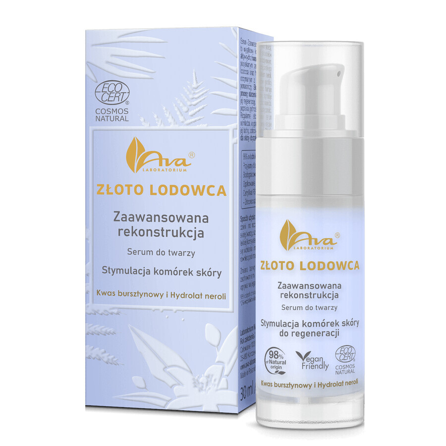 Ava Złoto Lodowca, suero facial de reconstrucción avanzada, 30 ml