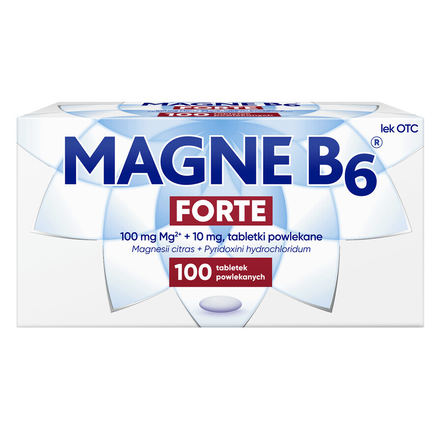 Magne B6 Forte 100 mg + 10 mg, 100 film-coated tablets