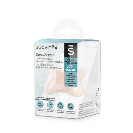 Suavinex SX Pro Zero, Schnuller, Silikon, physiologisch, für Früh- und Neugeborene bis zu 2 Monaten, 1 Stück