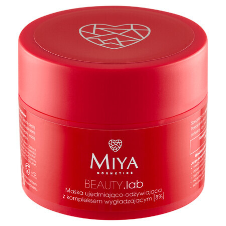 Miya BEAUTY.lab, verstevigend en revitaliserend masker met gladmakend complex 8%, 50 ml