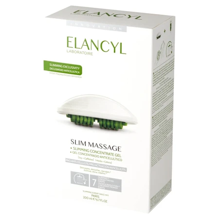 Elancyl Slim Massage, manuelles Massagegerät + konzentriertes Duschgel zum Abnehmen, 200 ml