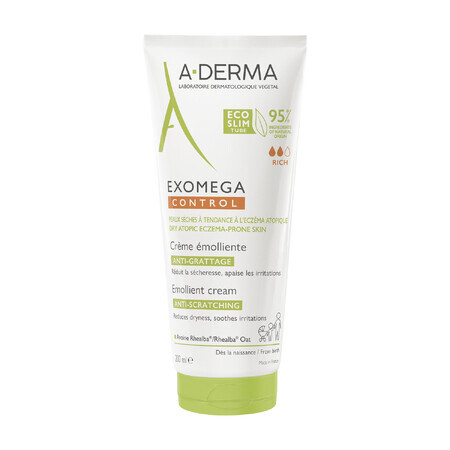 A-Derma Exomega Control, lindernde Creme, trockene und zu Neurodermitis neigende Haut, ab Tag 1, 200 ml