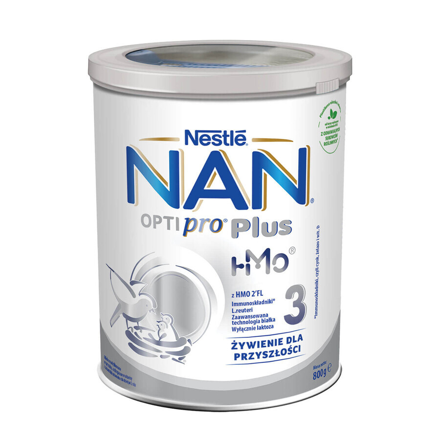 Nestle NAN Optipro Plus 3 HM-O, modifizierte Milch für Kinder ab 1 Jahr, 800 g