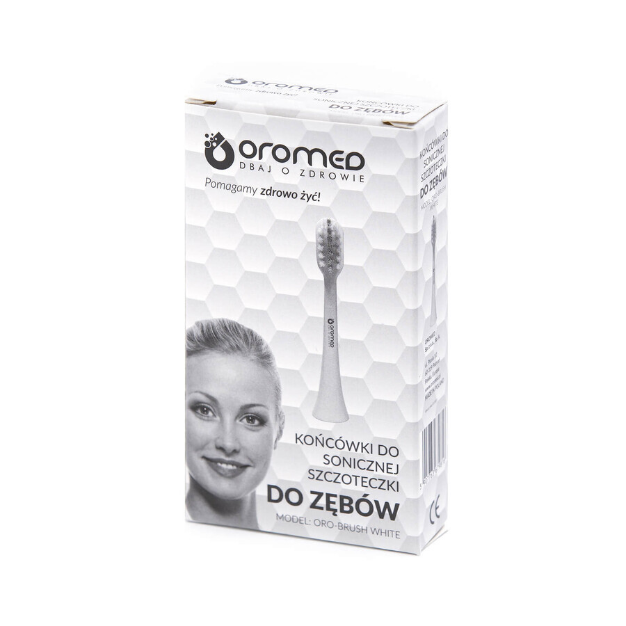 Oromed Oro-Brush, puntas para cepillo sónico White, 2 piezas