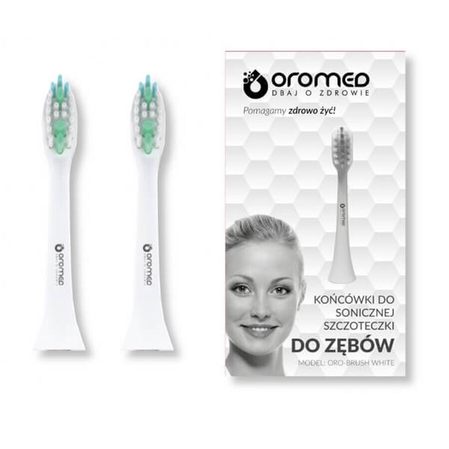 Oromed Oro-Brush, puntas para cepillo sónico White, 2 piezas