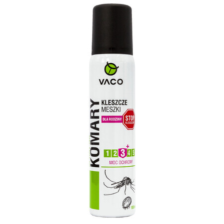 Vaco, spray contre les moustiques, les tiques et les moucherons, IR3535 10%, 100 ml