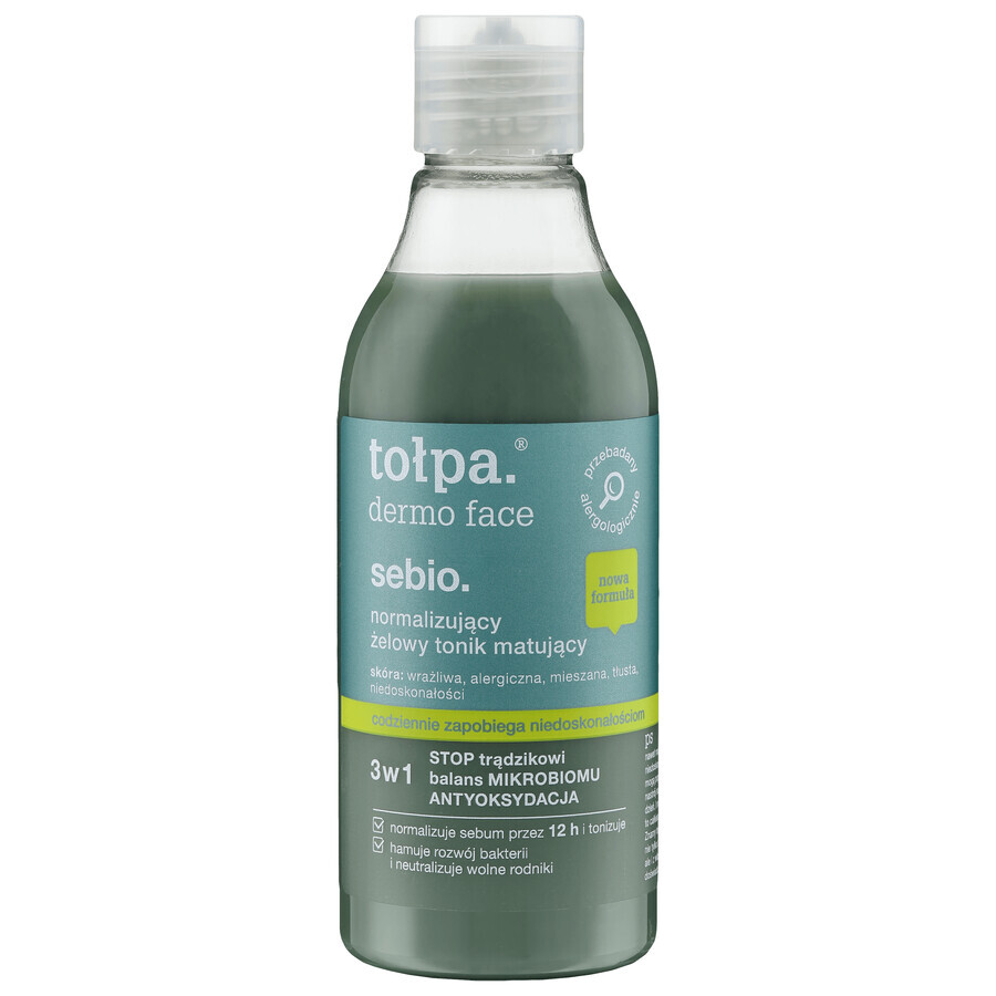 Tolpa Dermo Face Sebio, Normaliserende matterende gel tonic, 200 ml