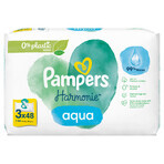 Pampers Harmonie Aqua, vochtige doekjes, 3 x 48 stuks