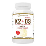 Progress Labs Vitamin K2 MK-7 from Natto 200 μg + D3 4000 IU 100 μg in MCT Oil, 60 Softgels