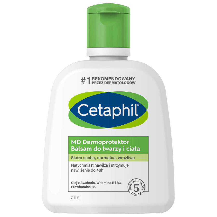 Cetaphil MD Dermoprotector, lozione idratante per viso e corpo, pelle secca e sensibile, 250 ml