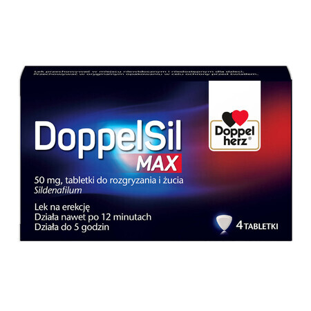 DoppelSil Max 50 mg, 4 Kautabletten