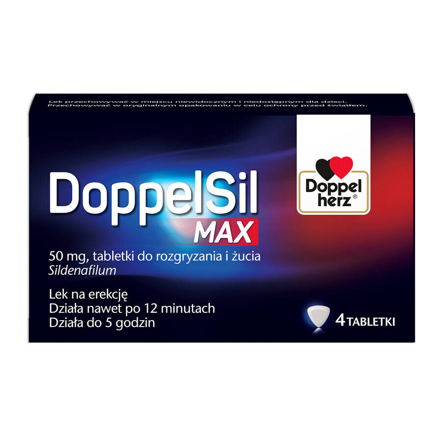 DoppelSil Max 50 mg, 4 Kautabletten