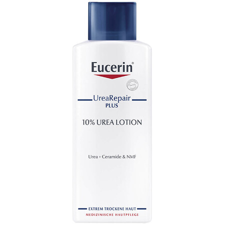 Eucerin UreaRepair Plus, émulsion corporelle avec 10% d'urée pour les peaux très sèches et rugueuses, 250 ml