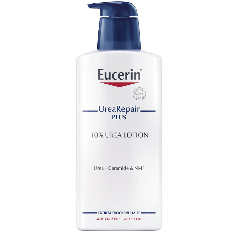 Eucerin UreaRepair Plus, Körperemulsion mit 10% Urea für sehr trockene und raue Haut, 400 ml