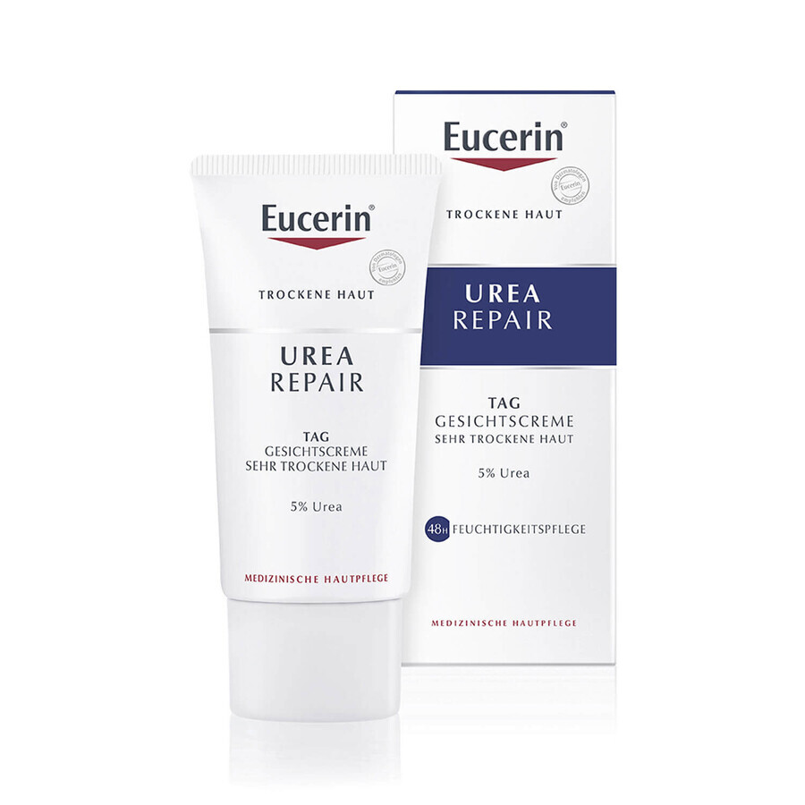 Eucerin UreaRepair, gezichtscrème met 5% urea voor de droge huid, 50 ml