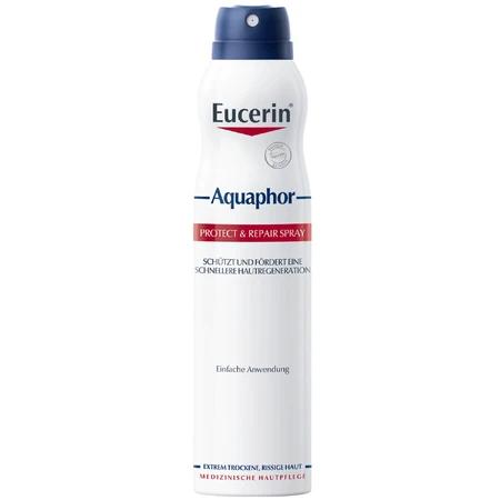 Eucerin Aquaphor, pomada regeneradora en spray corporal, para pieles secas, agrietadas e irritadas, 250 ml