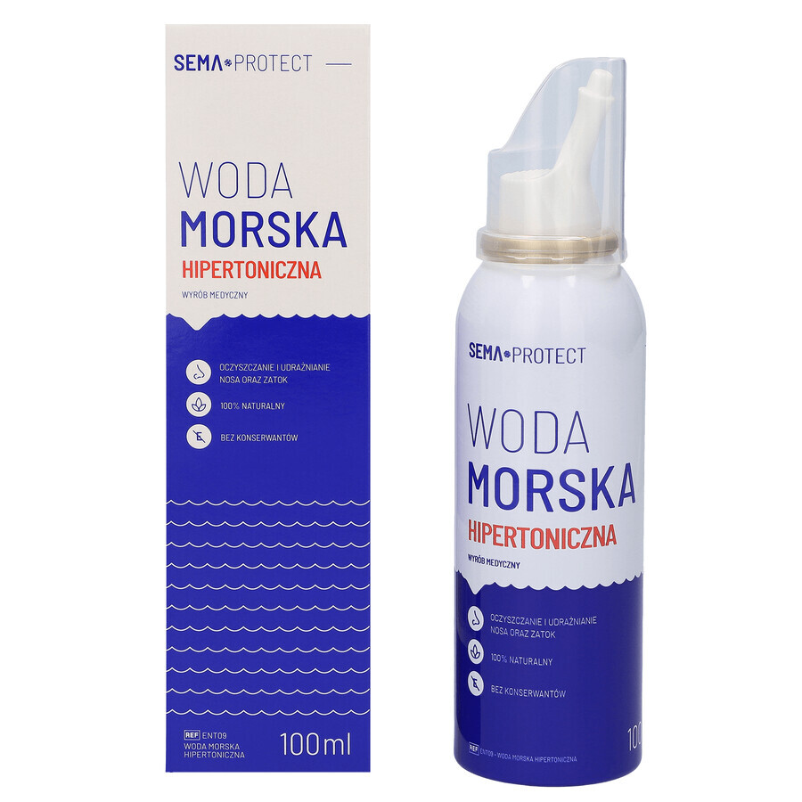 SEMA Protect, apă de mare hipertonică, spray nazal, 100 ml