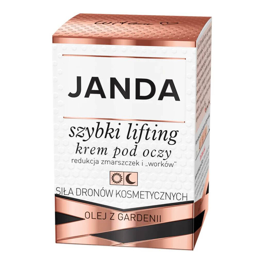 Janda Szybki Lifting, crème pour les yeux, jour et nuit, huile de gardénia, 15 ml