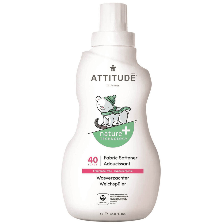 Attitude, Weichspüler für Babykleidung, parfümfrei, 1 l