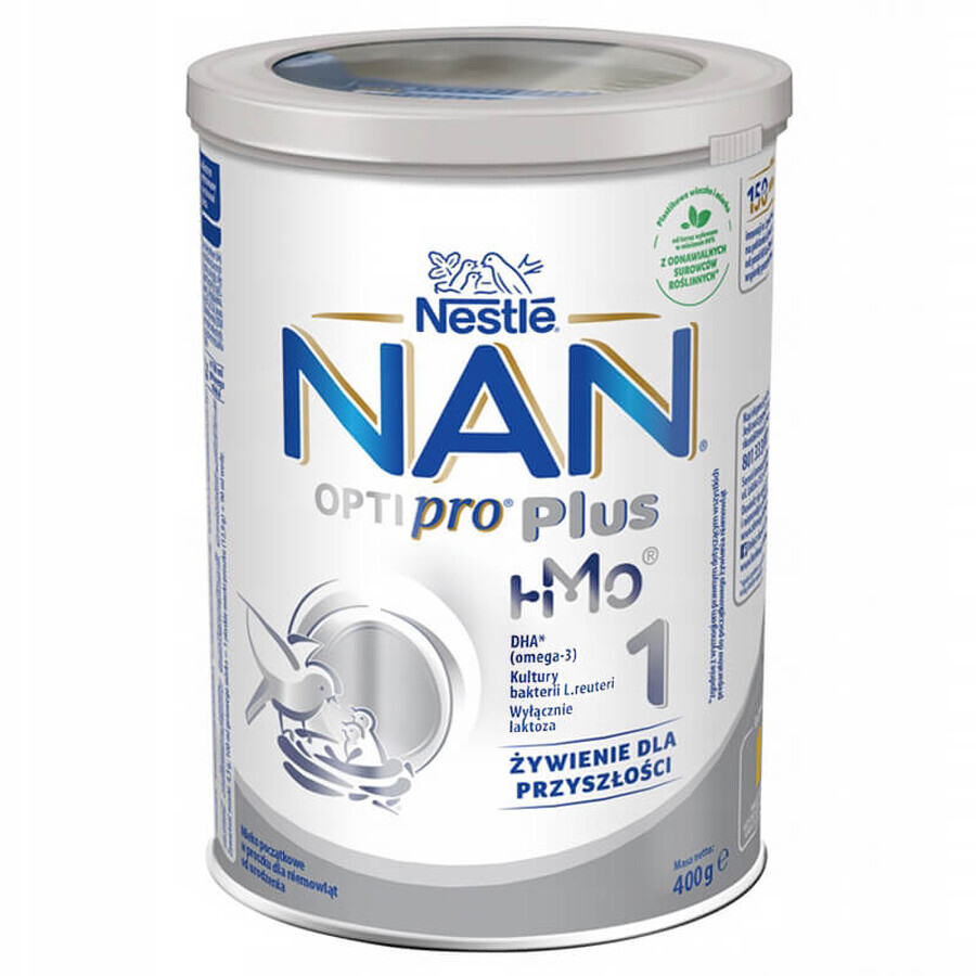 Nestle NAN Optipro Plus 1 HM-O, Säuglingsmilch für Säuglinge ab Geburt, 400 g