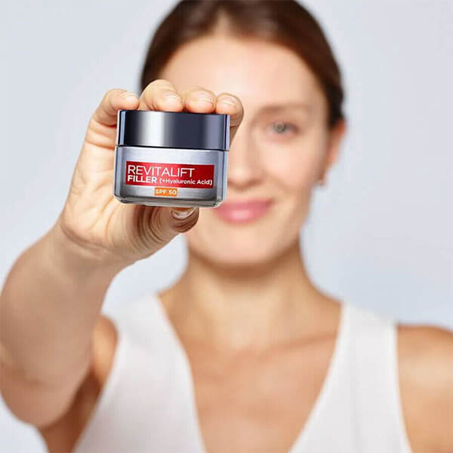 L'Oreal Revitalift Filler, intensiv auffüllende Anti-Ageing-Gesichtscreme, SPF 50, tagsüber, 50 ml