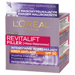 L'Oreal Revitalift Filler, intensiv auffüllende Anti-Ageing-Gesichtscreme, SPF 50, tagsüber, 50 ml