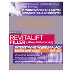 L'Oreal Revitalift Filler, intensiv auffüllende Anti-Ageing-Gesichtscreme, SPF 50, tagsüber, 50 ml