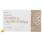 SEMA Lab Vitamina D3 4000 UI + K2 (MK-7) 100 µg, 60 capsule moi