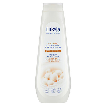 Luxja Creamy &amp; Soft, cremige Badelotion, beruhigend, Baumwollmilch und Provitamin B5, Brühe, 900 ml