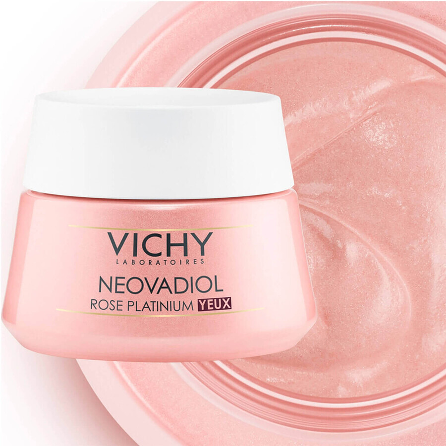 Vichy Neovadiol Rose Platinium, Rosenglättende Augencreme für reife Haut, 15 ml