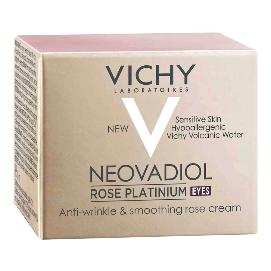 Vichy Neovadiol Rose Platinium, Rosenglättende Augencreme für reife Haut, 15 ml