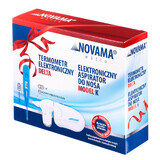 Novama White K Set, elektronischer Nasensauger für Kinder + Delta, elektronisches Thermometer