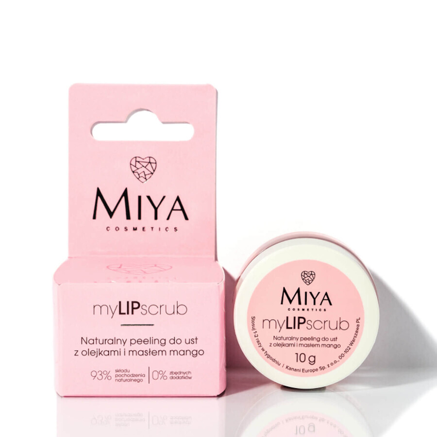 Miya My Beauty Set, myLIPscrub, natürliches Lippenpeeling, 10 g + myLIPbalm, intensiv feuchtigkeitsspendender Lippenbalsam, 15 g + myBEAUTYbase, natürliche Make-up-Unterlage, 30 ml