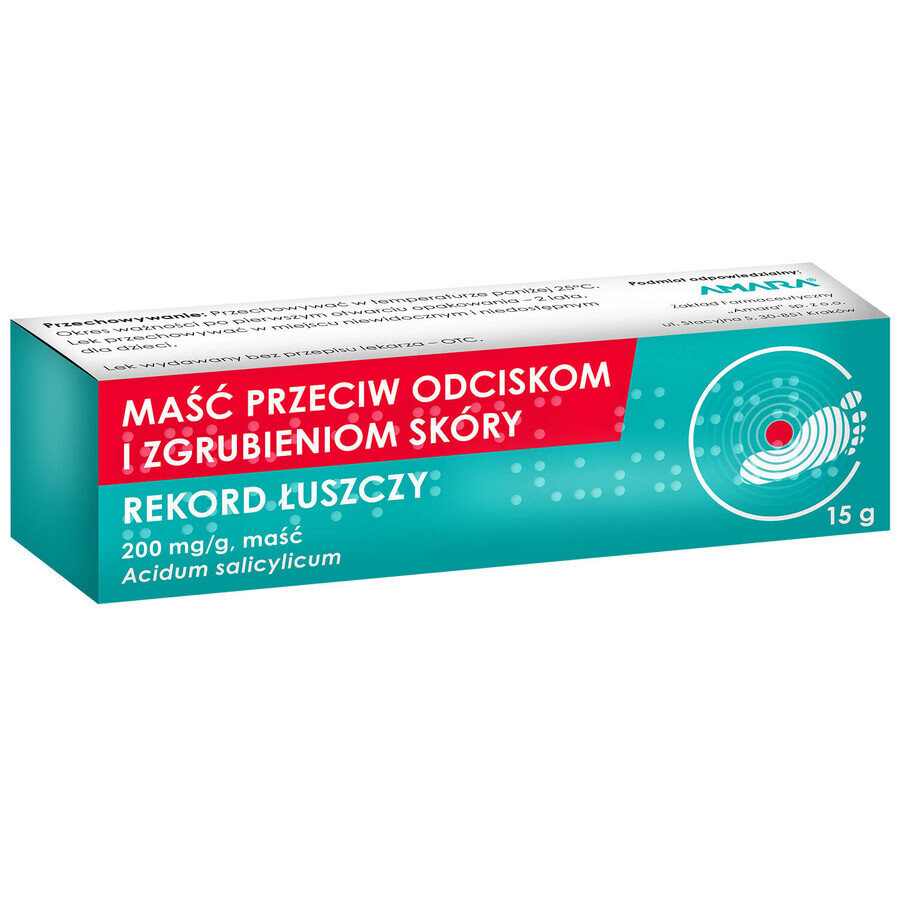 Hautsalbe gegen Hühneraugen und Krusten Rekord Psoriasis 200 mg/g, 15 g