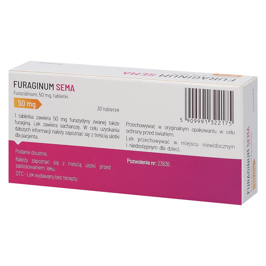 Furaginum SEMA 50 mg, 30 comprimés