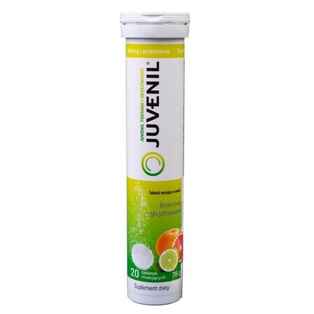 Juvenil Training und Erfrischung, Limetten-Grapefruit-Geschmack, 20 Brausetabletten