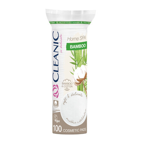 Cleanic Home Spa Bamboo, Kosmetikpads, rund, 100 Stück