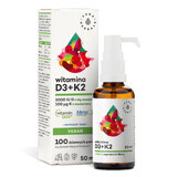 Aura Herbals Vitamin D3 2000 IU + K2 100 μg Vegan, Tropfen, 50 ml