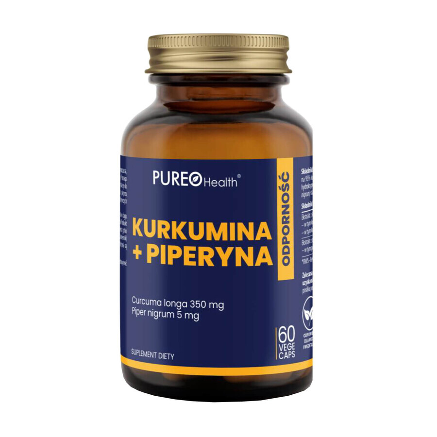 Pureo Health Curcumina + Piperina, 60 cápsulas vegetales