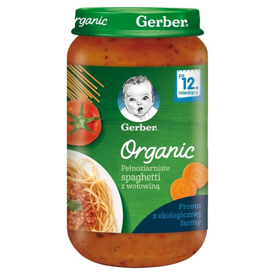 Gerber Organic Lunch, whole grain spaghetti with beef, after 12 months, 250 g