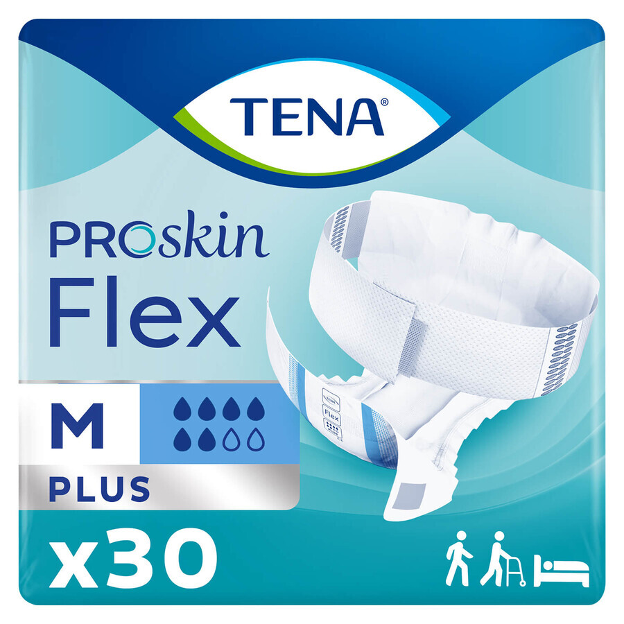 Tena Flex ProSkin, luiers, maat M, 71-102 cm, Plus, 30 stuks