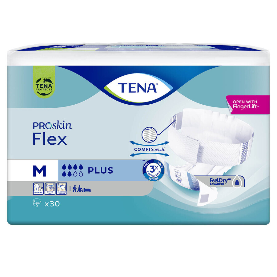 Tena Flex ProSkin, luiers, maat M, 71-102 cm, Plus, 30 stuks