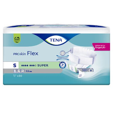 Tena Flex ProSkin, couches, taille S, 61-87 cm, Super, 30 pcs